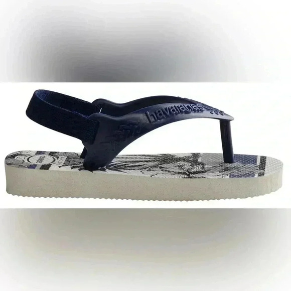 Havaianas Flip-Flops | Baby Chic II – White/Navy | Size 4C (17/18) - Picture 4 of 6